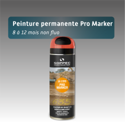 Bombe de marquage pro marker non fluo peinture permanente - 8 à 12 mois - 4 coloris